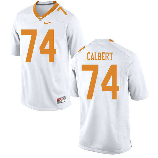 Men #74 K'Rojhn Calbert Tennessee Volunteers College Football Jerseys Sale-White